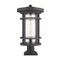 Z-Lite Jordan 1 Light Outdoor Pier Mounted Fixture, Oil Rubbed Bronze And Clear Seedy 570PHXL-533PM-ORB - alternate 3